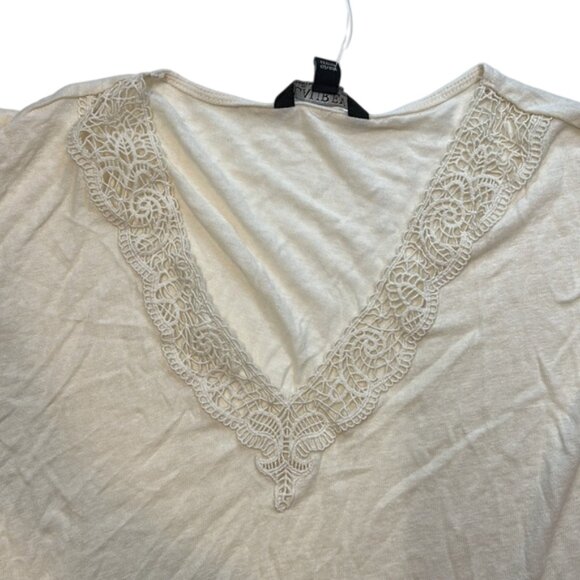 Lauren Ralph Lauren Linen-Blend Jersey Flutter-Sleeve Blouse Mascarpone Cream - Picture 4 of 6